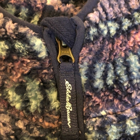 EDDIE Bauer Outdoor Girls Purple/Blue Sherpa Hooded Jacket Size L(14/16) - Picture 6 of 16